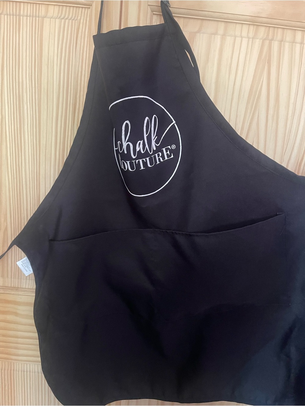 Chalk Couture Black Apron with White Logo